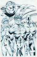 YOUNGBLOOD #5 CVR H ROB LIEFELD INVINCIBLE TEAM UP B&W VAR (MR) 1ST PRINT